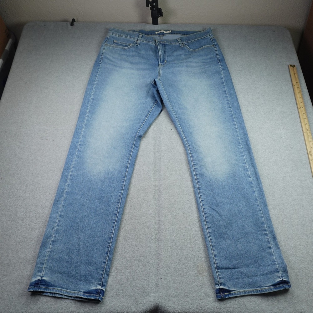 Levis 314 Jeans Womens 18W Blue Shaping Straight Medium Wash Denim